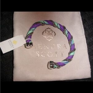 KENDRA SCOTT NWT Purple & Silver Masie Full Cuff bracelet